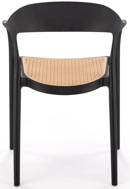 Krzesło do kuchni Halmar K530 plastikowe z podłokietnikami Czarne/Naturalne (5905248132153) - obraz 10