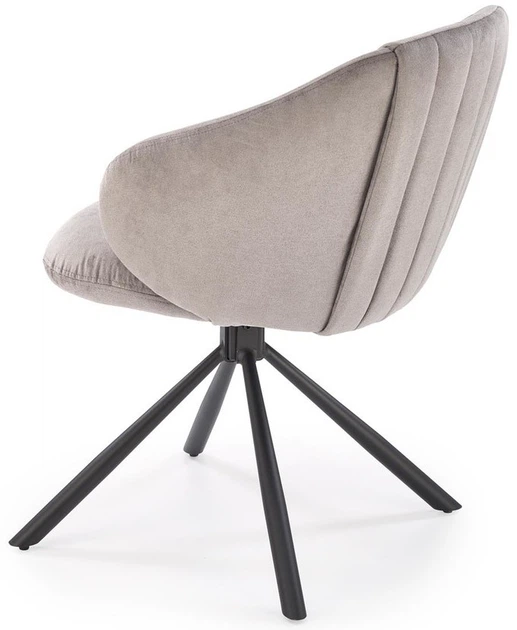 Krzesło do kuchni i salonu Halmar K533 obrotowe Popielate (5905248132252) - obraz 4