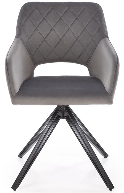 Стілець для кухні та вітальні Halmar K535 обертальний Попелястий (5905248132306) - зображення 7