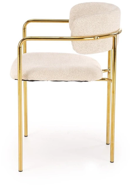 Krzesło do kuchni i salonu Halmar K537 ze złotym stelażem Kremowe (5905248132344) - obraz 7