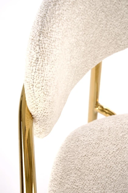 Krzesło do kuchni i salonu Halmar K537 ze złotym stelażem Kremowe (5905248132344) - obraz 12