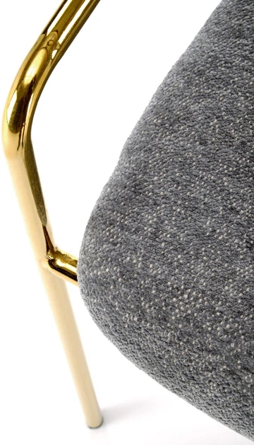 Krzesło do kuchni i salonu Halmar K537 ze złotym stelażem Popielate (5905248132351) - obraz 11