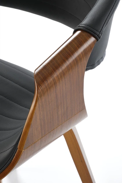 Стілець для кухні та вітальні Halmar K544 Чорний/Горіховий (5905248132542) - зображення 2