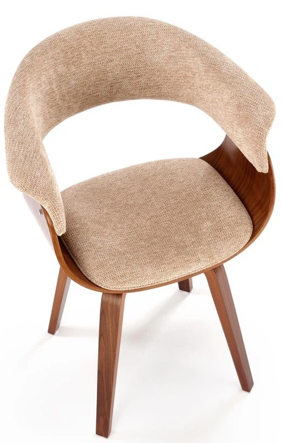 Krzesło do kuchni i salonu Halmar K545 Beżowe/Orzechowe (5905248132566) - obraz 11