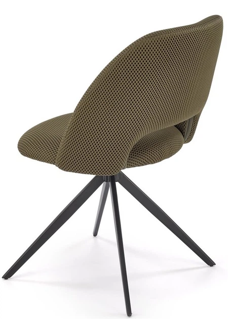 Стілець для кухні та вітальні Halmar K546 обертальний Оливковий (5905248132603) - зображення 6