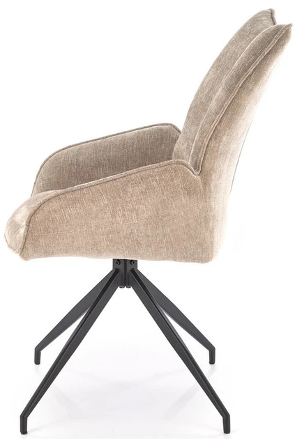 Стілець для кухні та вітальні Halmar K553 обертальний Бежевий (5905248132795) - зображення 6