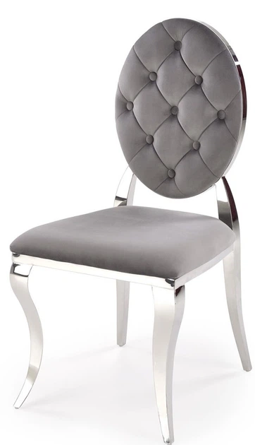 Стілець для кухні та вітальні Halmar K555 Попелястий/Сріблястий (5905248132832) - зображення 6