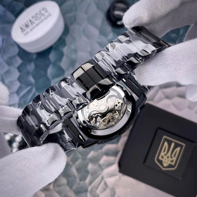 Годинник наручний Awarder 021-3D Де би не був Black-White Steel - изображение 5