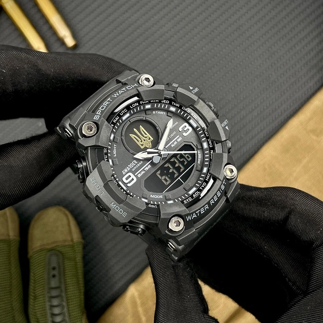 Годинник наручний Awarder 001 Тризуб золото All Black - изображение 7