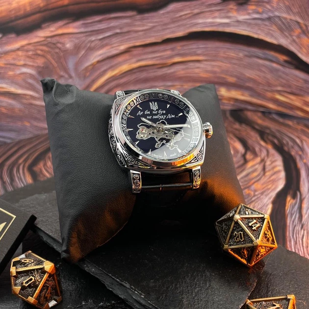 Годинник наручний Awarder 021-3D Де би не був Silver-Black - зображення 4