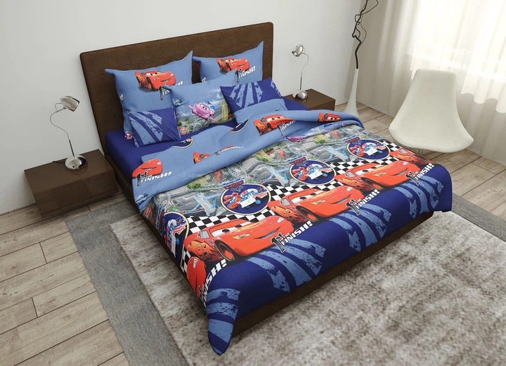 Комплект постельного белья Наша Швейка (простынь на резинке) Бязь Синий ...