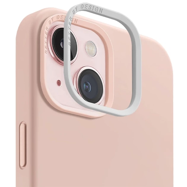 Чохол Uniq Lino Hue для iPhone 15 Blush Pink with MagSafe (Uniq-IP6.1(2023)-LINOHMPNK) - зображення 3