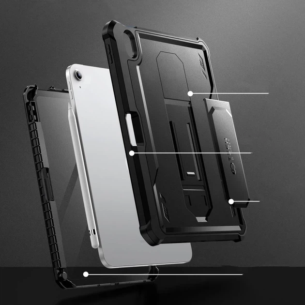 Чехол Tech-Protect Kevlar Pro для iPad 11 2025 11th Gen | 10.9 2022 10th Gen Black (9490713934661) - изображение 3