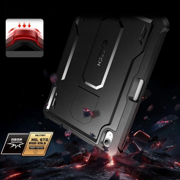 Чехол Tech-Protect Kevlar Pro для iPad 11 2025 11th Gen | 10.9 2022 10th Gen Black (9490713934661) - изображение 4