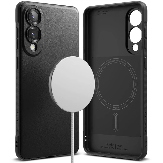 Чехол Ringke Onyx Magnetic для Samsung Galaxy S25 Edge (S937) Black with MagSafe (8800293854456) - Фото 2 Чехол Ringke Onyx Magnetic для Samsung Galaxy S25 Edge (S937) Black with MagSafe (8800293854456) - изображение 2
