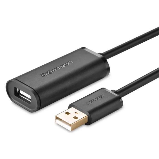 Кабель-удлинитель Ugreen USB-A (Male) to USB-A (Female) 480Mbps 20m Black (6957303813247) - Фото 1 Кабель-удлинитель Ugreen USB-A (Male) to USB-A (Female) 480Mbps 20m Black (6957303813247) - изображение 1