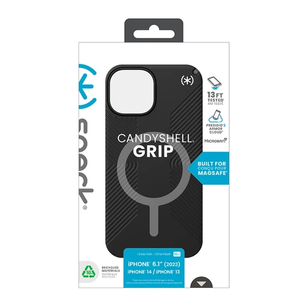 Чехол Speck Presidio2 Grip для iPhone 15 | 14 | 13 Black/Slate Grey with MagSafe (150557-3205) - Фото 12 Чехол Speck Presidio2 Grip для iPhone 15 | 14 | 13 Black/Slate Grey with MagSafe (150557-3205) - изображение 12