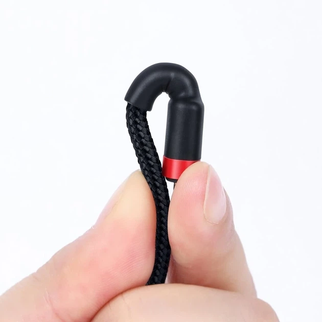 Кабель Baseus Cafule USB-C to USB-C 1m Black/Red (CATKLF-G91) - изображение 2