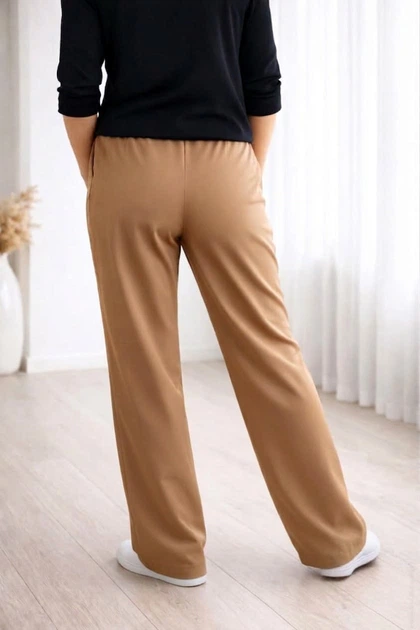 Женские брюки палаццо Comfort Luxe на резинке XL - Фото 4 Женские брюки палаццо Comfort Luxe на резинке XL - изображение 4