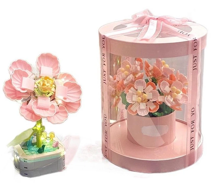Конструктор Royal Pink Bouquet Серия Floral Luxury Розовые розы с ракушками 550 детали - Фото 6 Конструктор Royal Pink Bouquet Серия Floral Luxury Розовые розы с ракушками 550 детали - изображение 6