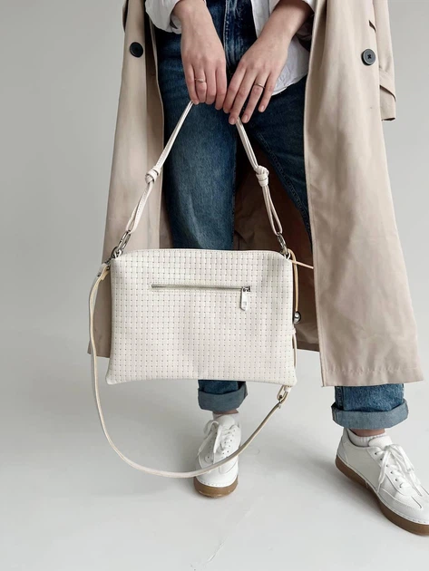 Сумка кросс-боди плетеная кожа ARTiS Bags 1821 4812-5112 Бежевая - Фото 3 Сумка кросс-боди плетеная кожа ARTiS Bags 1821 4812-5112 Бежевая - изображение 3
