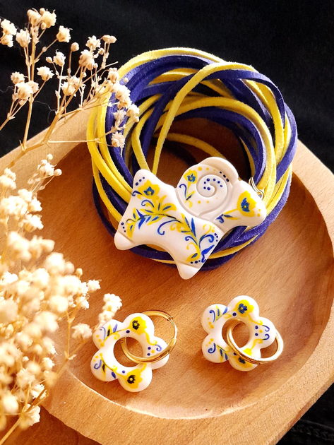 Набір з сережок та підвіски Bead Баранчик (BDNBARAN) - Фото 1 Набір з сережок та підвіски Bead Баранчик (BDNBARAN) - зображення 1