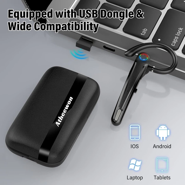 Bluetooth-гарнітура Atheewon U8 (my-17125) - Фото 9 Bluetooth-гарнітура Atheewon U8 (my-17125) - изображение 9