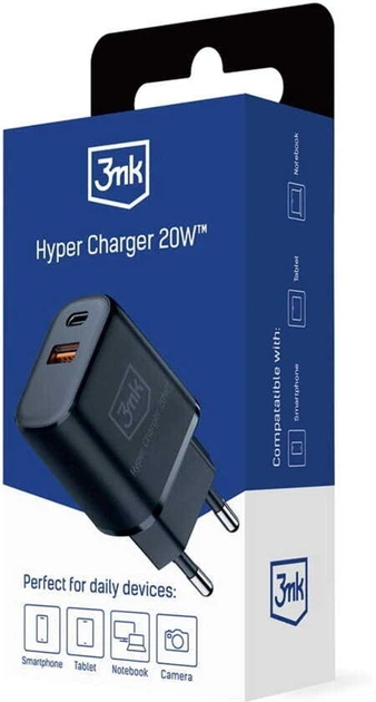 Ładowarka sieciowa 3MK Hyper Charger 20W Black (5903108541251) - obraz 2