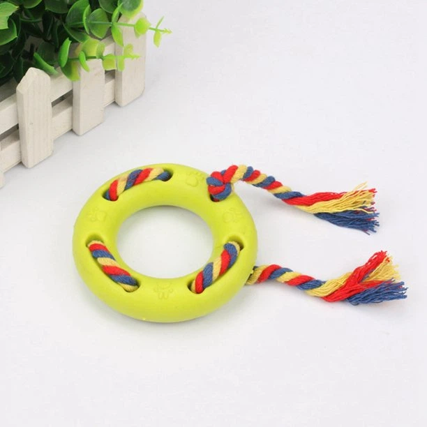 Жевательная игрушка-кольцо с канатом для собак Derby Round Dog Ring Toy, Green - Фото 1 Жевательная игрушка-кольцо с канатом для собак Derby Round Dog Ring Toy, Green - изображение 1