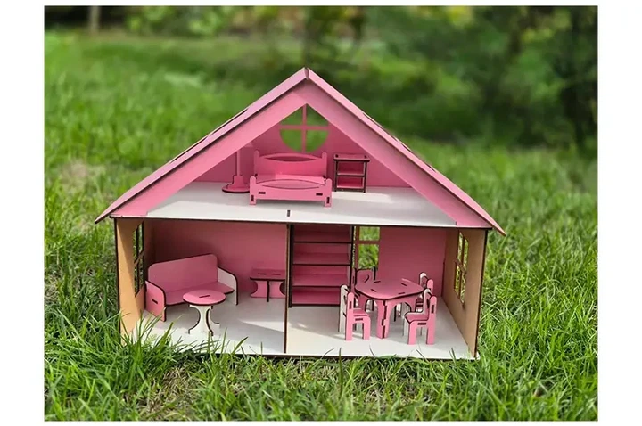 Дерев'яний ляльковий будиночок LOL HOUSE рожевий - зображення 2