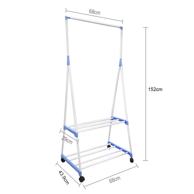 Вішалка для одягу Clothes Rack 68х43.9х152см - Фото 2 Вішалка для одягу Clothes Rack 68х43.9х152см - зображення 2