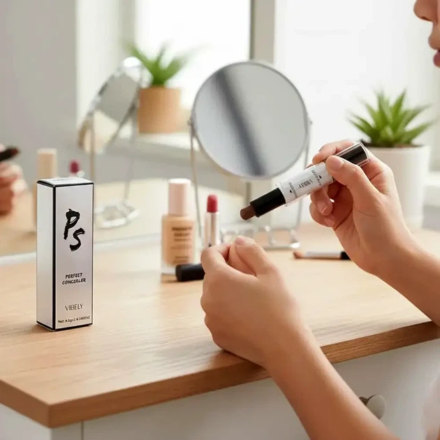 Хайлайтер консилер двусторонний стик 9.6г для контурирования VIBELY Perfect Concealer V03 - Фото 6 Хайлайтер консилер двусторонний стик 9.6г для контурирования VIBELY Perfect Concealer V03 - изображение 6