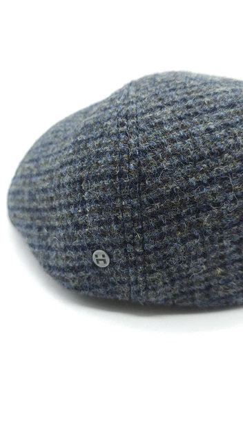 Кепка восьмиклинка шерстяная в цветную клетку 6-LEONARDO HarrisTweed HOOK 58 Темно-серый HT-C402 - изображение 3