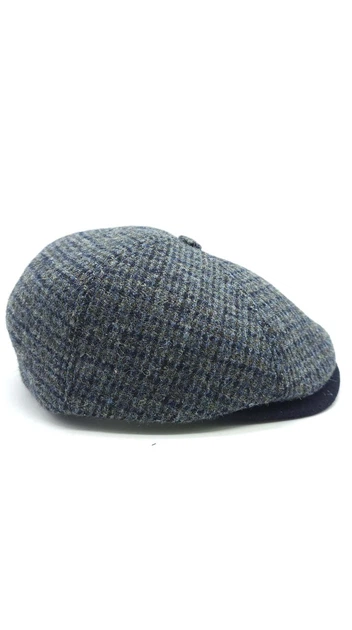 Кепка восьмиклинка шерстяная в цветную клетку 6-LEONARDO HarrisTweed HOOK 58 Темно-серый HT-C402 - изображение 5
