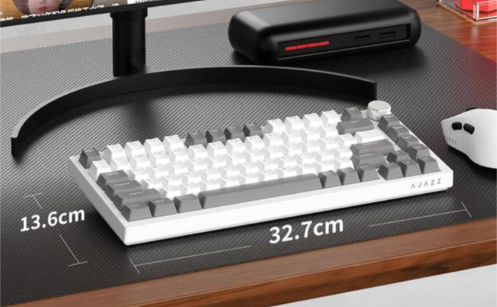 Клавіатура ігрова ajazz ak820 75%, white-gray - изображение 5
