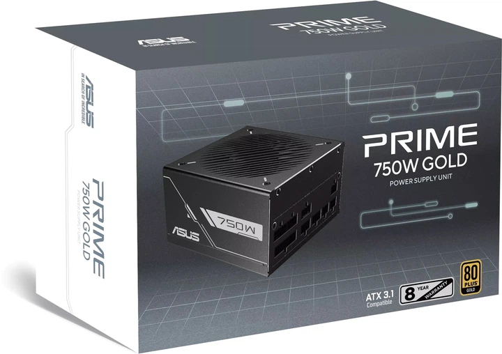 Zasilacz ASUS Prime 750W Gold Black (90YE00U3-B0NA00) - obraz 10