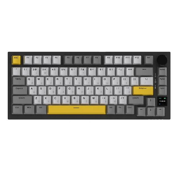 Клавіатура бездротова Ajazz AK820 Pro Flying Fish Switch Black RGB With Screen (AK820PRO-FF-BGY) ( 18427 ) Чорний - изображение 11