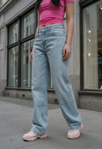 Жіночі джинси Staff 2511 light blue wide leg 40 - Фото 3 Жіночі джинси Staff 2511 light blue wide leg 40 - зображення 3