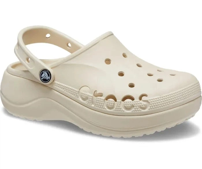 Женские кроксы на платформе Crocs Baya Platform Clog, бежевые, W9/39-40/25-26см - изображение 2