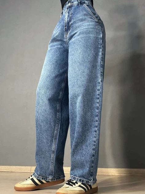 Джинсы женские It’s Basic 2952-4 skater baggy бананы с косыми карманами 36 светло-синие - изображение 7