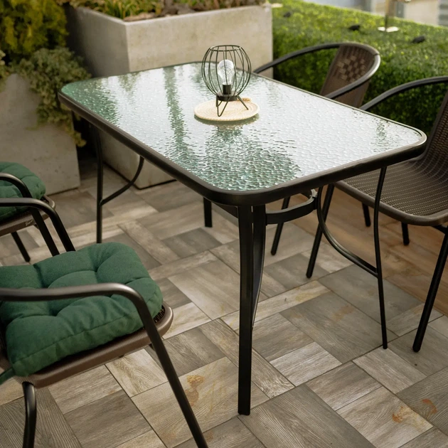 Стол садовый Garden table Siena SC-094 140х80x70см прямоугольный Черный - изображение 2