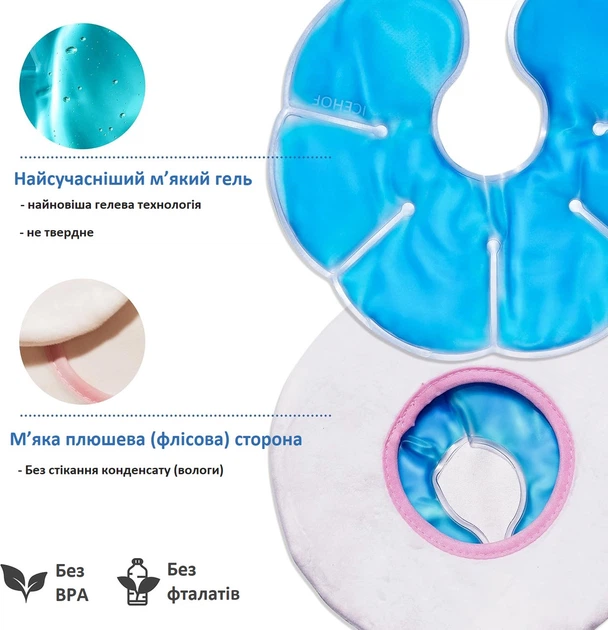 ICEHOF Охлаждающие/согревающие гелевые компрессы для груди и сосков + флис, 2 шт. (B0DPQT9KCR) - изображение 3