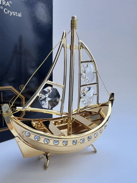 Фигурка с камнями Swarovski Парусник 10 см 160565 - изображение 3