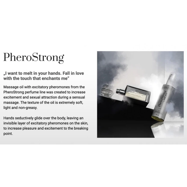 Массажное масло с возбуждающими феромонами для мужчин PheroStrong By Night for Men Massage Oil 100мл - Фото 2 Массажное масло с возбуждающими феромонами для мужчин PheroStrong By Night for Men Massage Oil 100мл - изображение 2