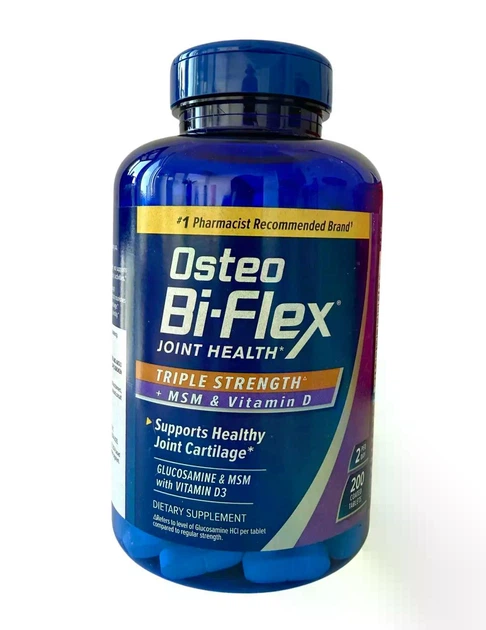 Osteo Bi-flex Глюкозамин МСМ тройного действия с витамином D3 для здоровья суставов 200 шт хондропротектор - изображение 2
