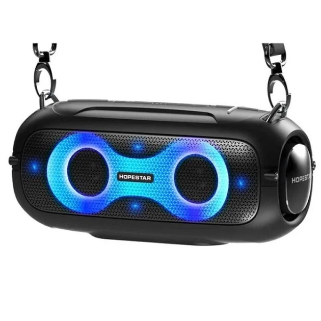 Портативна бездротова Bluetooth колонка Hopestar A41 party |BT5.3, 16Вт, TWS, AUX/TF/USB, 6h, IPX5| Black - Фото 12 Портативна бездротова Bluetooth колонка Hopestar A41 party |BT5.3, 16Вт, TWS, AUX/TF/USB, 6h, IPX5| Black - зображення 12