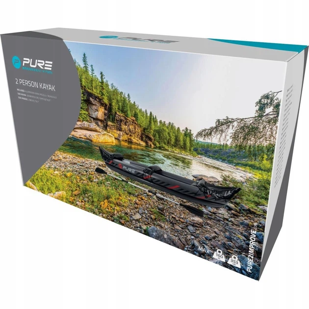Надувний каяк XPRO 321x81см подвійний надувний човен Alu paddle Pure4Fun - Фото 3 Надувний каяк XPRO 321x81см подвійний надувний човен Alu paddle Pure4Fun - изображение 3