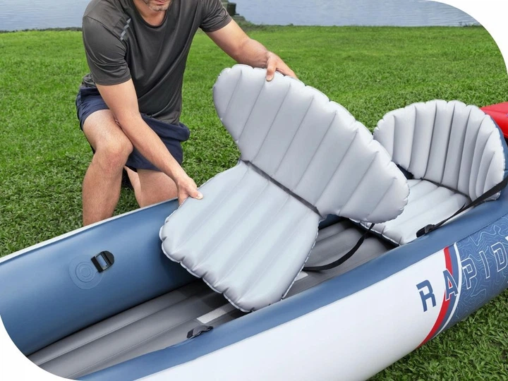 Надувний каяк на 2 особи Lite-Rapid Bestway 65077 Paddle Pump Bag МОДЕЛЬ 2026 - изображение 9
