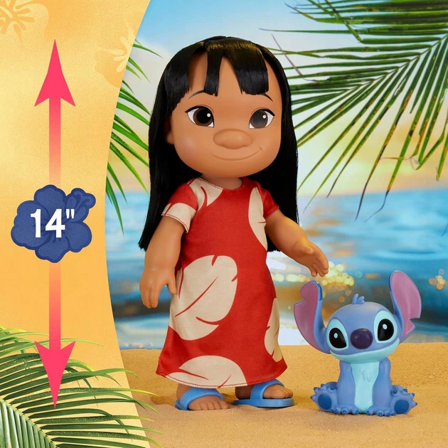 Лялька Ліло та Стіч фігурка Disney LILO 36 см + фігурка Stitch 12,5 см - Фото 7 Лялька Ліло та Стіч фігурка Disney LILO 36 см + фігурка Stitch 12,5 см - изображение 7