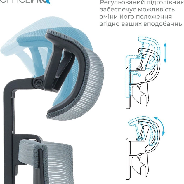 Кресло офисное Officepro Balance OC620-B-DG-DG, Черный - 700602 - Фото 8 Кресло офисное Officepro Balance OC620-B-DG-DG, Черный - 700602 - изображение 8
